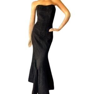 David Meister The Oscars Awards Gown Black Baroque Excellent Condition S…